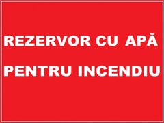 Placuta pentru rezervor cu apa pentru incendiu